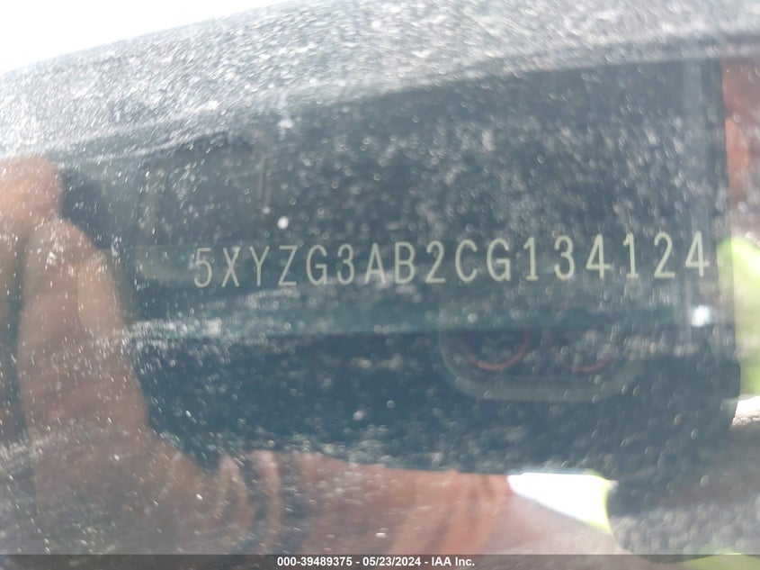 2012 Hyundai Santa Fe Gls VIN: 5XYZG3AB2CG134124 Lot: 39489375