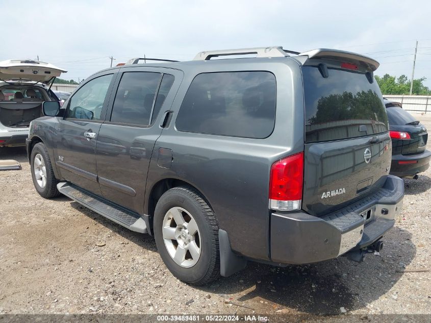 2007 Nissan Armada Se VIN: 5N1BA08A17N721908 Lot: 39489481