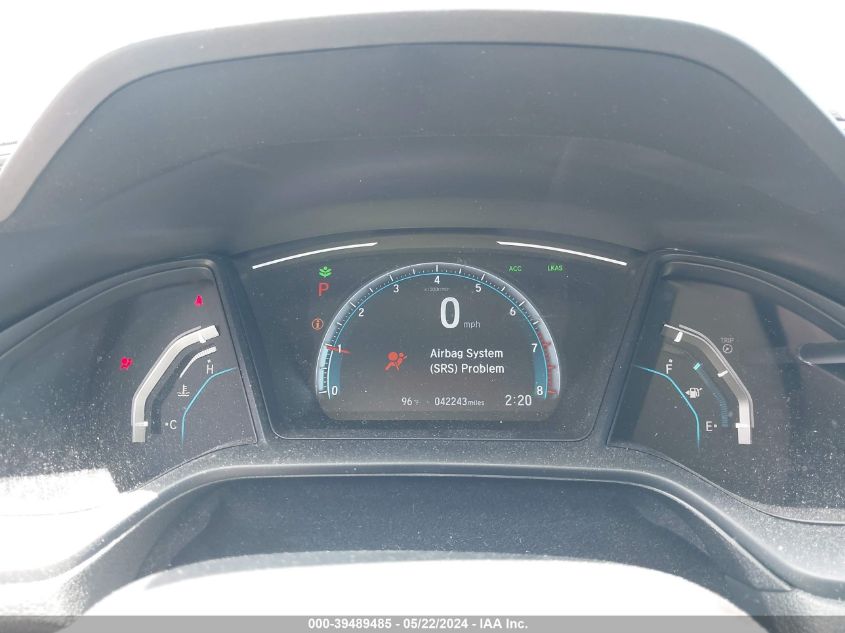 2019 Honda Civic Lx VIN: 19XFC2F69KE038569 Lot: 39489485