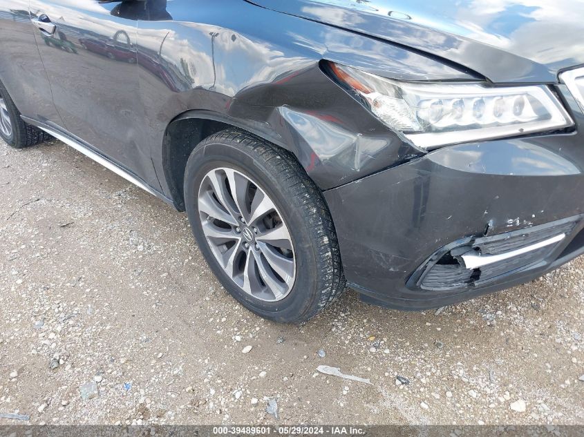 2016 Acura Mdx Technology Acurawatch Plus Packages/Technology Package VIN: 5FRYD4H44GB042493 Lot: 39489601