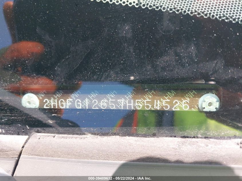 2007 Honda Civic Lx VIN: 2HGFG12657H554526 Lot: 39489632