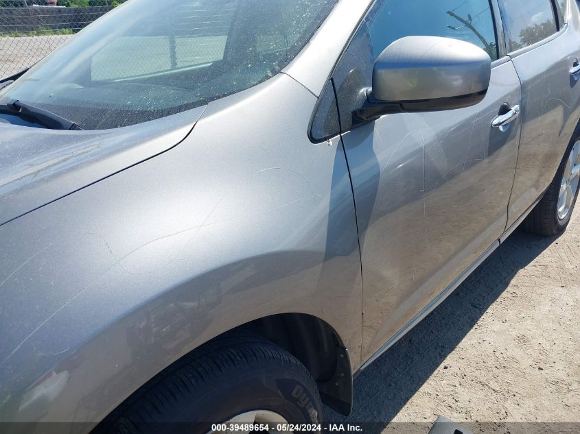 2009 Nissan Murano Sl VIN: JN8AZ18W89W122967 Lot: 39489654