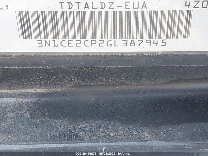 2016 Nissan Versa Note S (Sr)/S Plus/Sl/Sr/Sv VIN: 3N1CE2CP2GL387945 Lot: 39489676