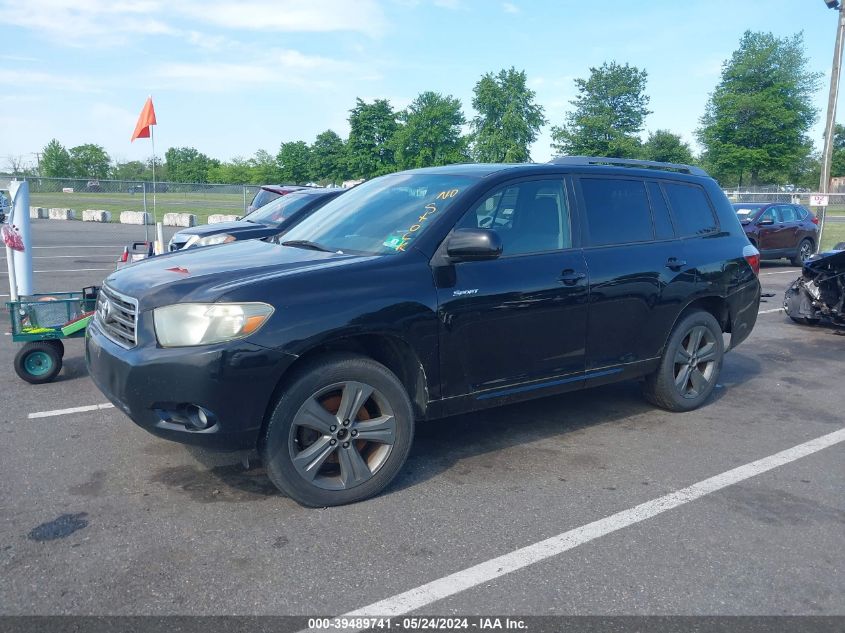 2008 Toyota Highlander Sport VIN: JTEDS43A882013078 Lot: 39489741