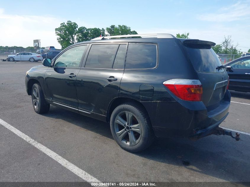 2008 Toyota Highlander Sport VIN: JTEDS43A882013078 Lot: 39489741