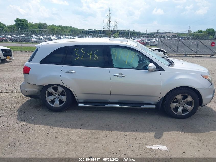 2007 Acura Mdx Sport Package VIN: 2HNYD288X7H548391 Lot: 39489747