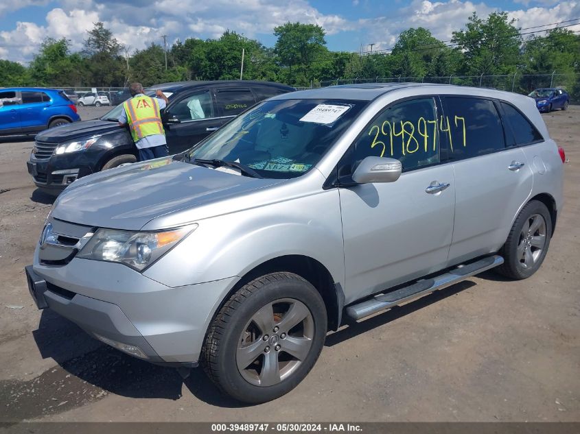 2007 Acura Mdx Sport Package VIN: 2HNYD288X7H548391 Lot: 39489747