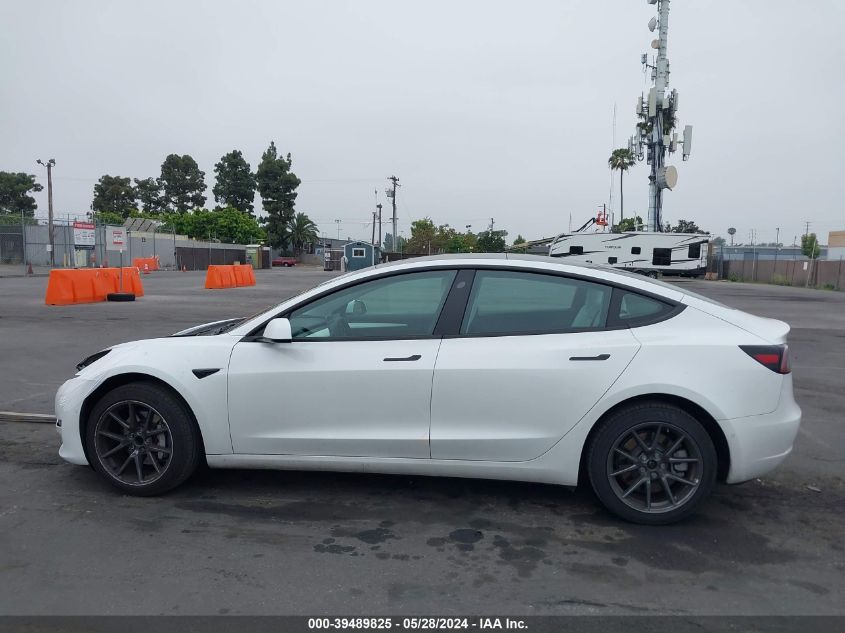 2021 Tesla Model 3 Standard Range Plus Rear-Wheel Drive VIN: 5YJ3E1EA7MF052884 Lot: 39489825