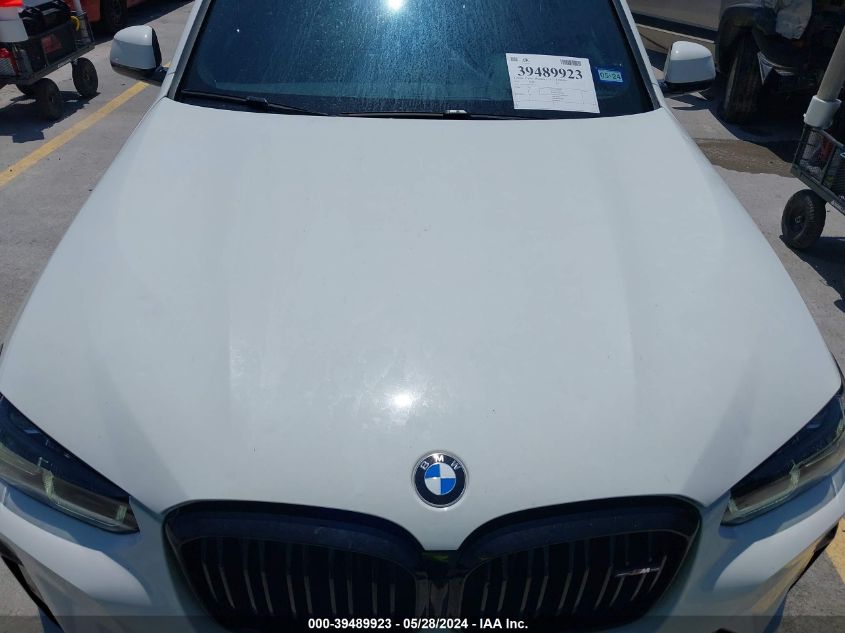 2022 BMW X3 Sdrive30I VIN: 5UX43DP09N9M35610 Lot: 39489923