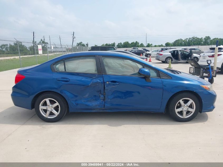 2012 Honda Civic Lx VIN: 19XFB2F58CE065189 Lot: 39489941