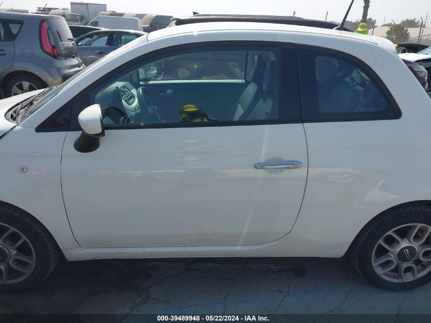 2015 Fiat 500 Pop VIN: 3C3CFFAR3FT615539 Lot: 39489948