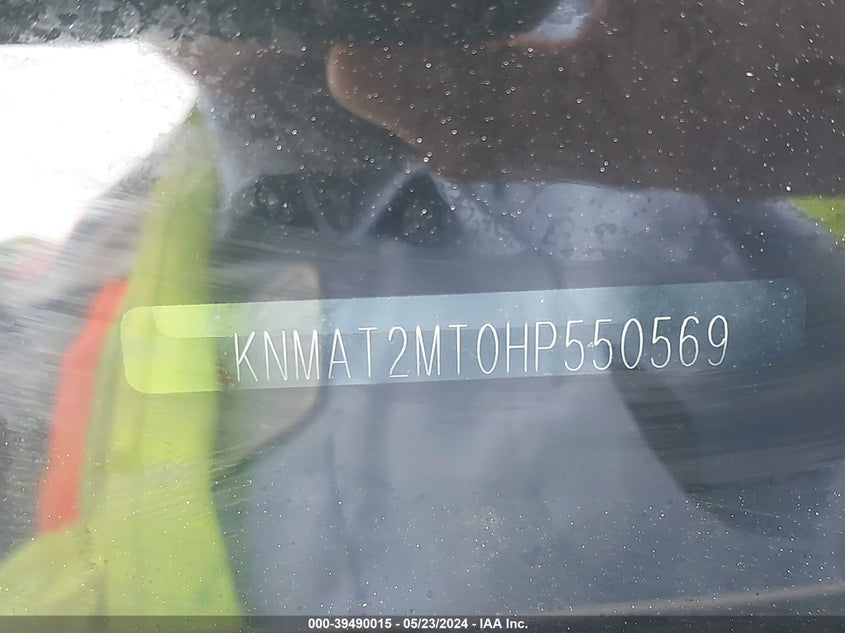 2017 Nissan Rogue S VIN: KNMAT2MT0HP550569 Lot: 39490015