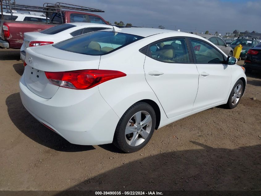 2013 Hyundai Elantra Gls VIN: 5NPDH4AE4DH390072 Lot: 39490035