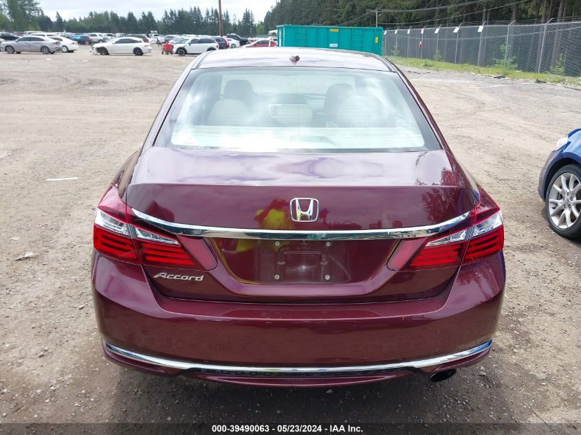 2017 Honda Accord Ex-L VIN: 1HGCR2F82HA123253 Lot: 39490063