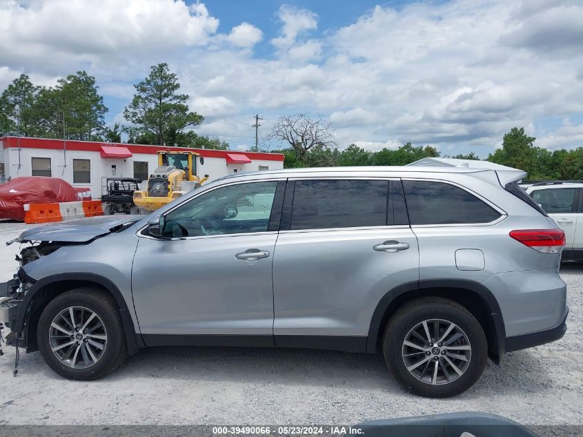 2019 Toyota Highlander Xle VIN: 5TDKZRFH0KS554672 Lot: 39490066