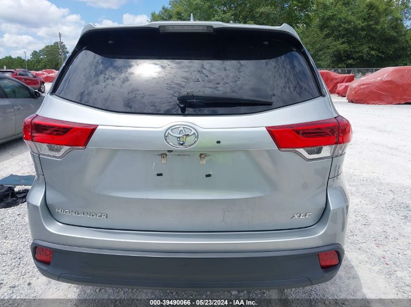 2019 Toyota Highlander Xle VIN: 5TDKZRFH0KS554672 Lot: 39490066