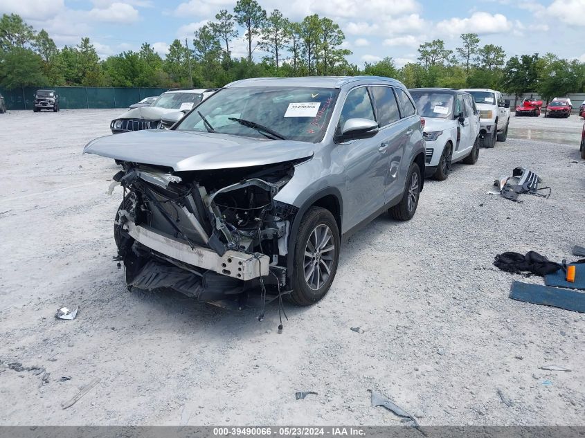 2019 Toyota Highlander Xle VIN: 5TDKZRFH0KS554672 Lot: 39490066