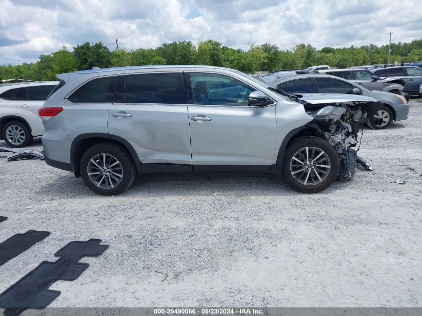 2019 Toyota Highlander Xle VIN: 5TDKZRFH0KS554672 Lot: 39490066