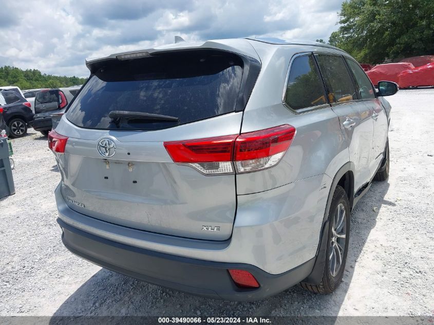 2019 Toyota Highlander Xle VIN: 5TDKZRFH0KS554672 Lot: 39490066