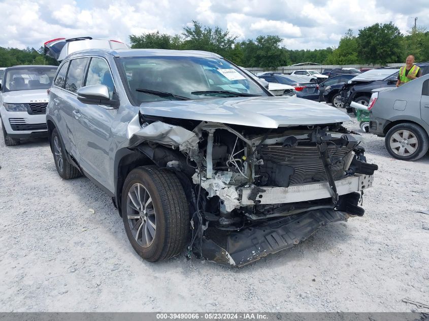 2019 Toyota Highlander Xle VIN: 5TDKZRFH0KS554672 Lot: 39490066