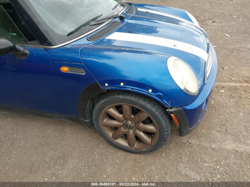 2005 Mini Cooper VIN: WMWRC33565TK61708 Lot: 39490101