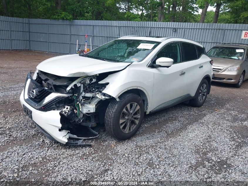 2015 Nissan Murano Sl VIN: 5N1AZ2MH7FN226842 Lot: 39490147