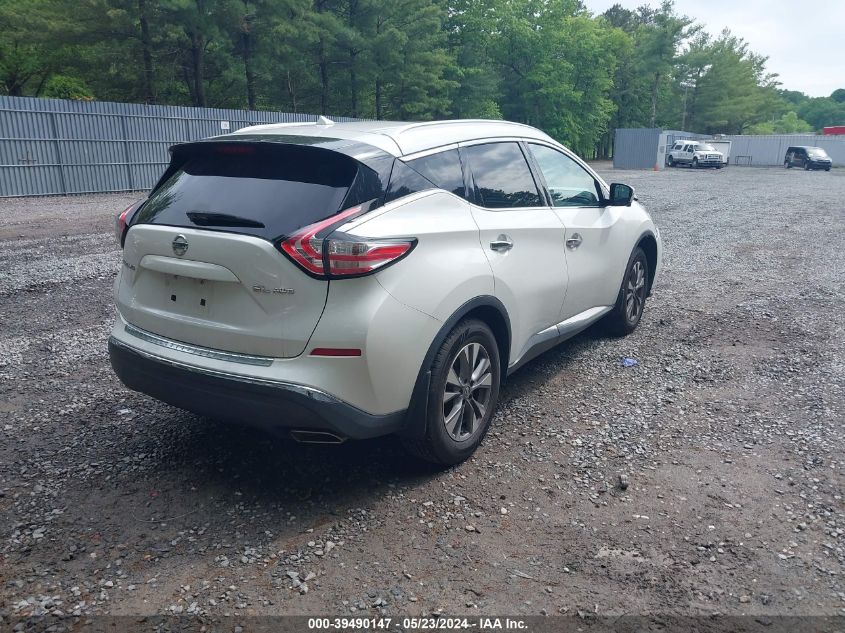 2015 Nissan Murano Sl VIN: 5N1AZ2MH7FN226842 Lot: 39490147