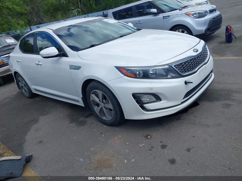 2015 Kia Optima Hybrid VIN: KNAGM4AD4F5080925 Lot: 39490186