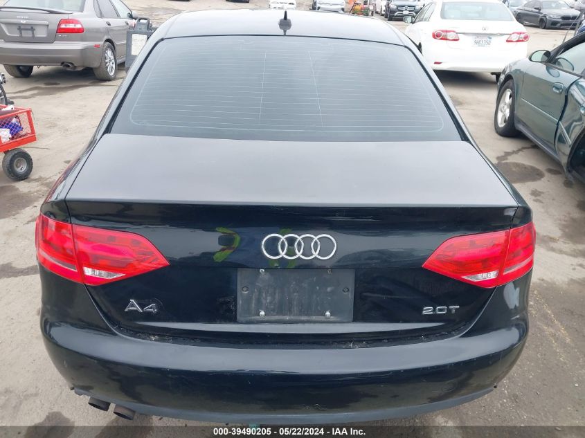 2010 Audi A4 2.0T Premium VIN: WAUAFAFL2AN026465 Lot: 39490205