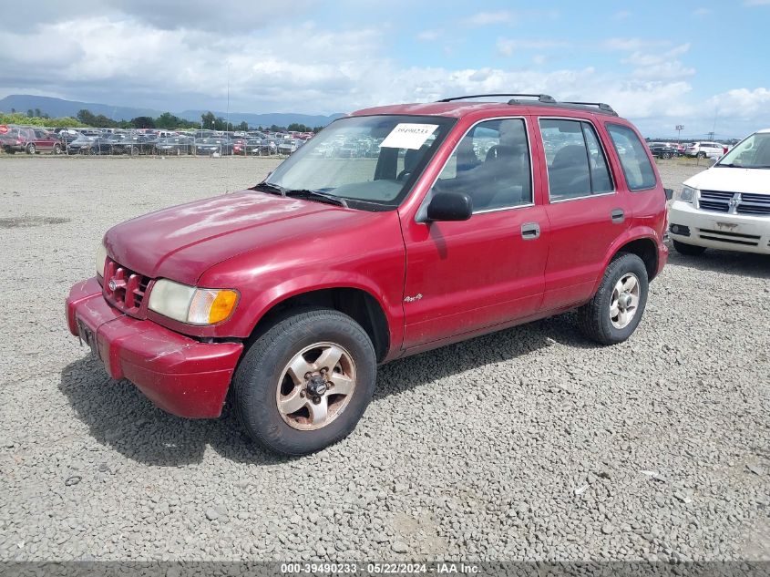 1999 Kia Sportage Ex VIN: KNDJA7236X5588386 Lot: 39490233