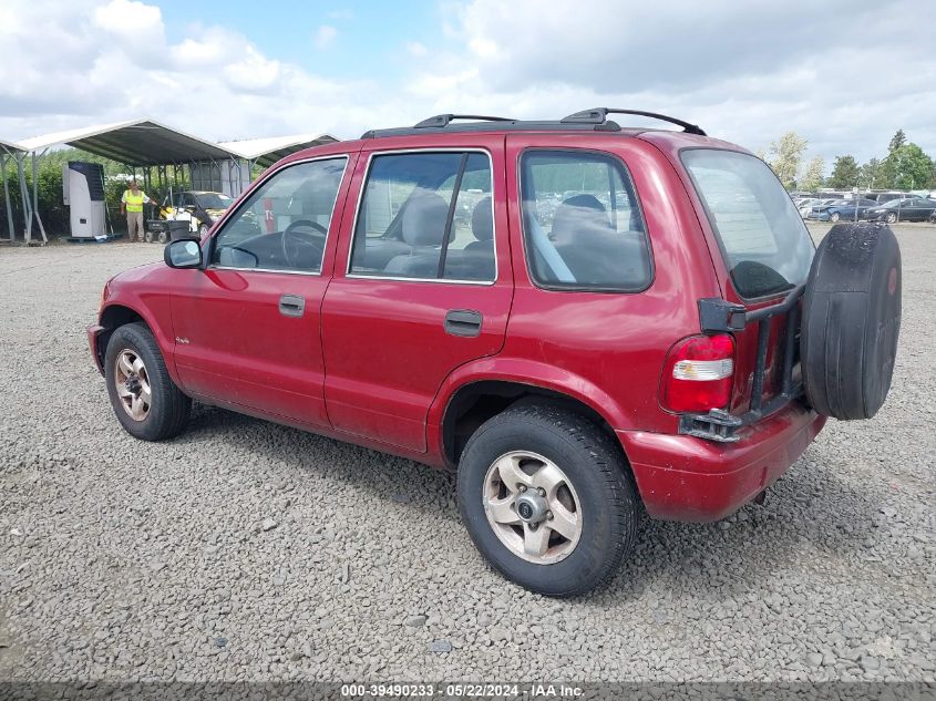 1999 Kia Sportage Ex VIN: KNDJA7236X5588386 Lot: 39490233