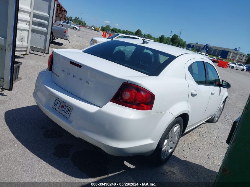 2012 Dodge Avenger Se VIN: 1C3CDZAB4CN109420 Lot: 39490249