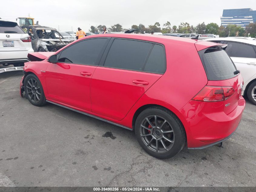 2017 Volkswagen Golf Gti Autobahn 4-Door/S 4-Door/Se 4-Door/Sport 4-Door VIN: 3VW4T7AU4HM073719 Lot: 39490256