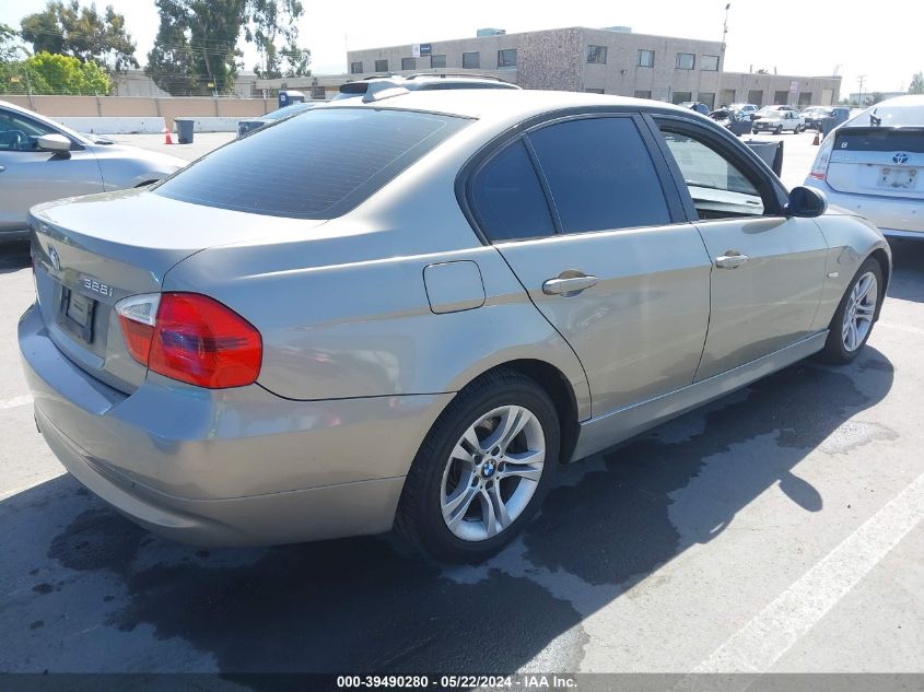 2008 BMW 3 Series 328I VIN: WBAVA37518NL44048 Lot: 39490280