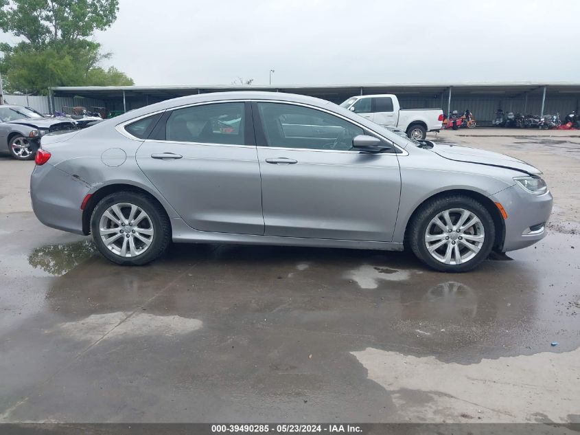 2016 Chrysler 200 Limited VIN: 1C3CCCAB4GN137532 Lot: 39490285