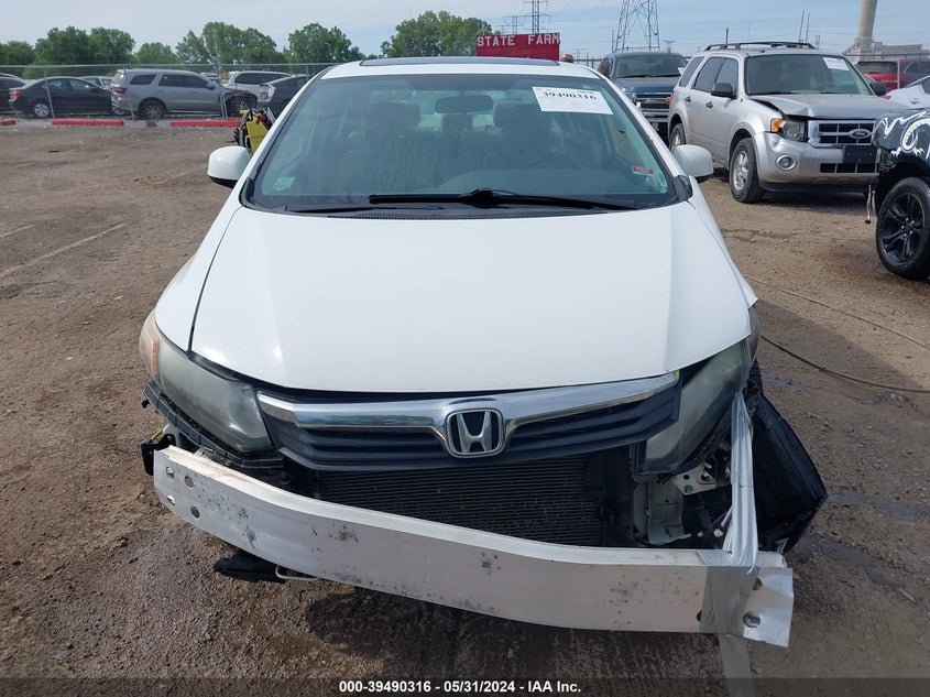 2012 Honda Civic Ex-L VIN: 19XFB2F92CE032434 Lot: 39490316