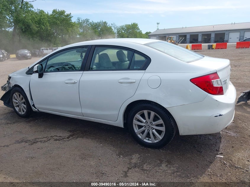 2012 Honda Civic Ex-L VIN: 19XFB2F92CE032434 Lot: 39490316