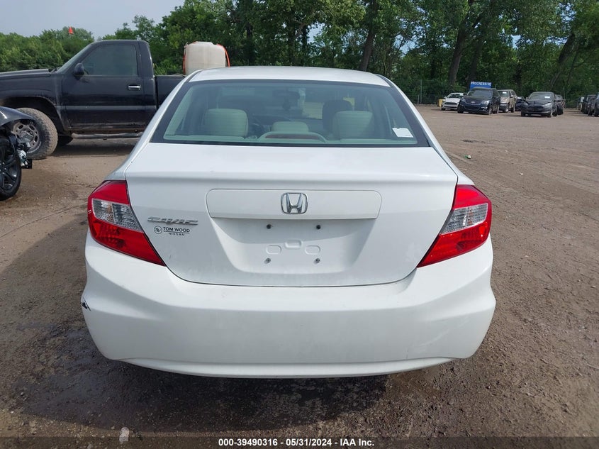 2012 Honda Civic Ex-L VIN: 19XFB2F92CE032434 Lot: 39490316