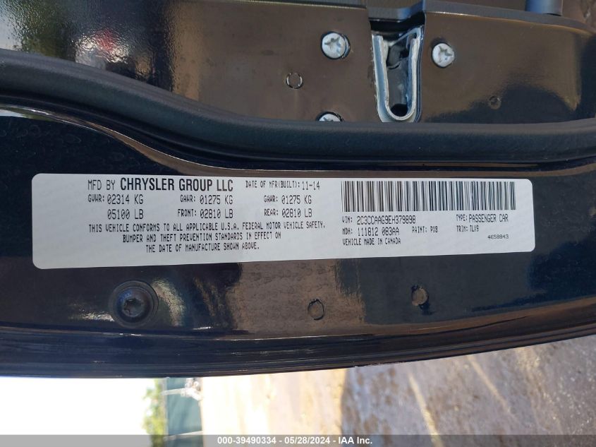 2014 Chrysler 300 VIN: 2C3CCAAG9EH379898 Lot: 39490334