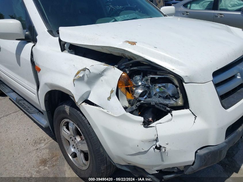 2006 Honda Pilot Ex-L VIN: 2HKYF18546H561854 Lot: 39490420