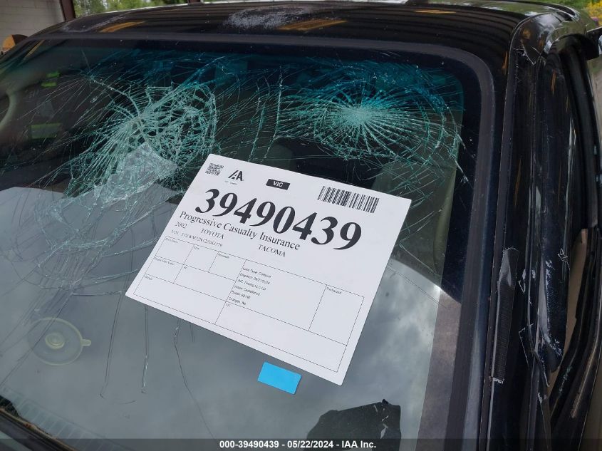 2002 Toyota Tacoma VIN: 5TEWM72N12Z043779 Lot: 39490439