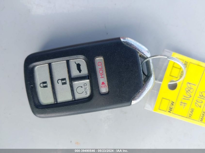 2018 Honda Civic Sport Touring VIN: SHHFK7H92JU229541 Lot: 39490546