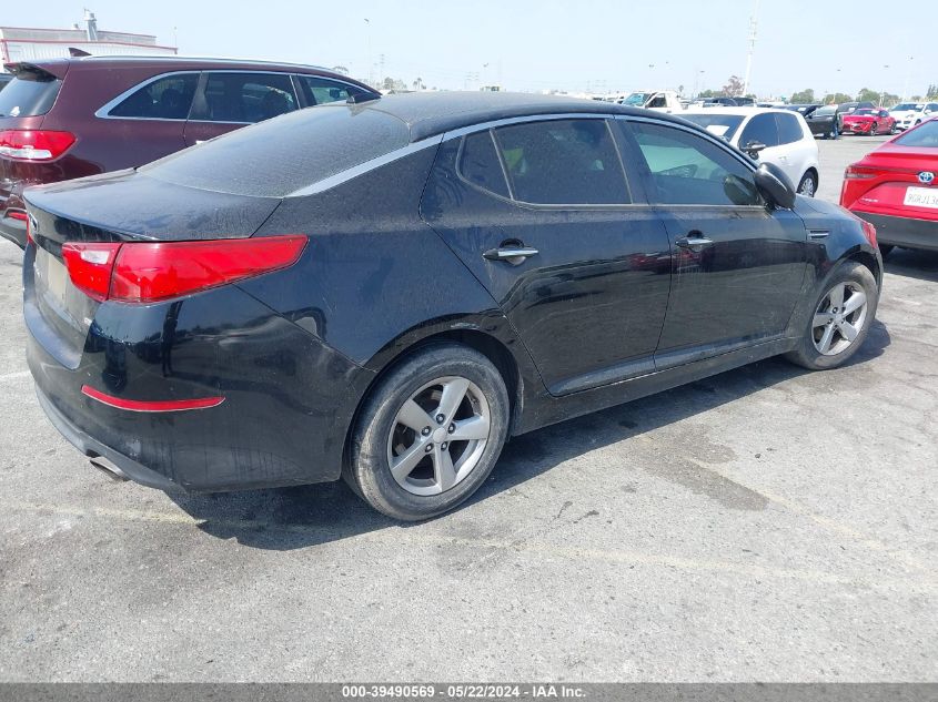 2014 Kia Optima Lx VIN: 5XXGM4A78EG301756 Lot: 39490569