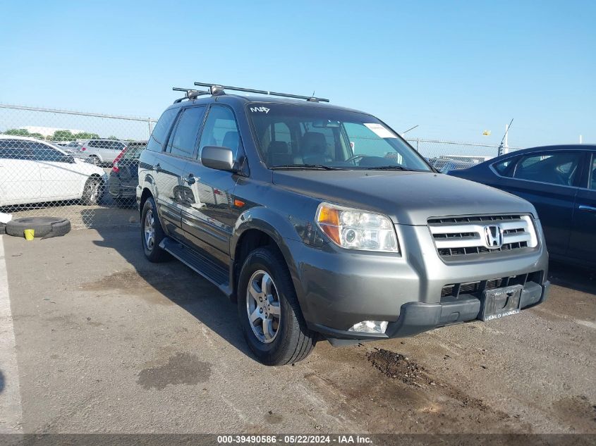 2007 Honda Pilot Ex-L VIN: 2HKYF18717H528507 Lot: 39490586