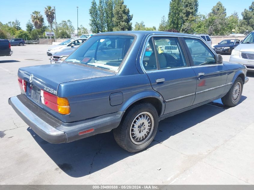 1986 BMW 325 E Automatic VIN: WBAAE6409G0994478 Lot: 39490588