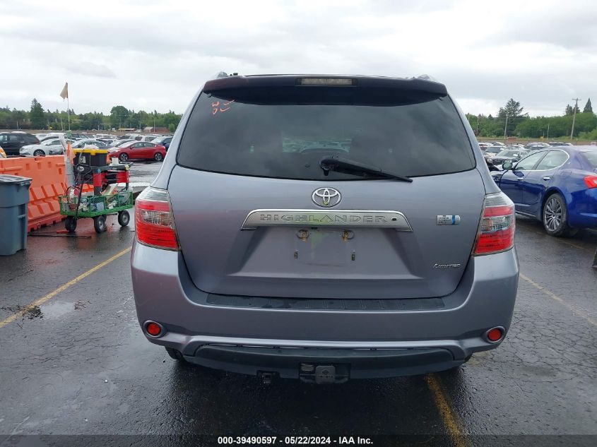 2010 Toyota Highlander Hybrid Limited V6 VIN: JTEJW3EH4A2045639 Lot: 39490597