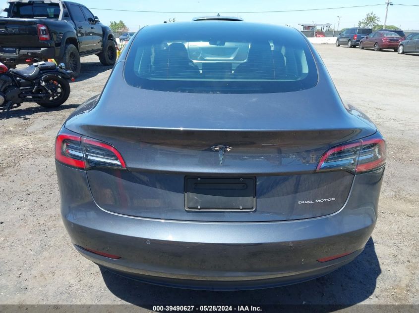 2022 Tesla Model 3 Long Range Dual Motor All-Wheel Drive VIN: 5YJ3E1EB7NF354217 Lot: 39490627