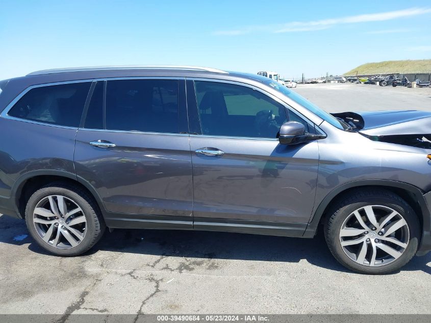 2017 Honda Pilot Elite VIN: 5FNYF6H03HB092873 Lot: 39490684