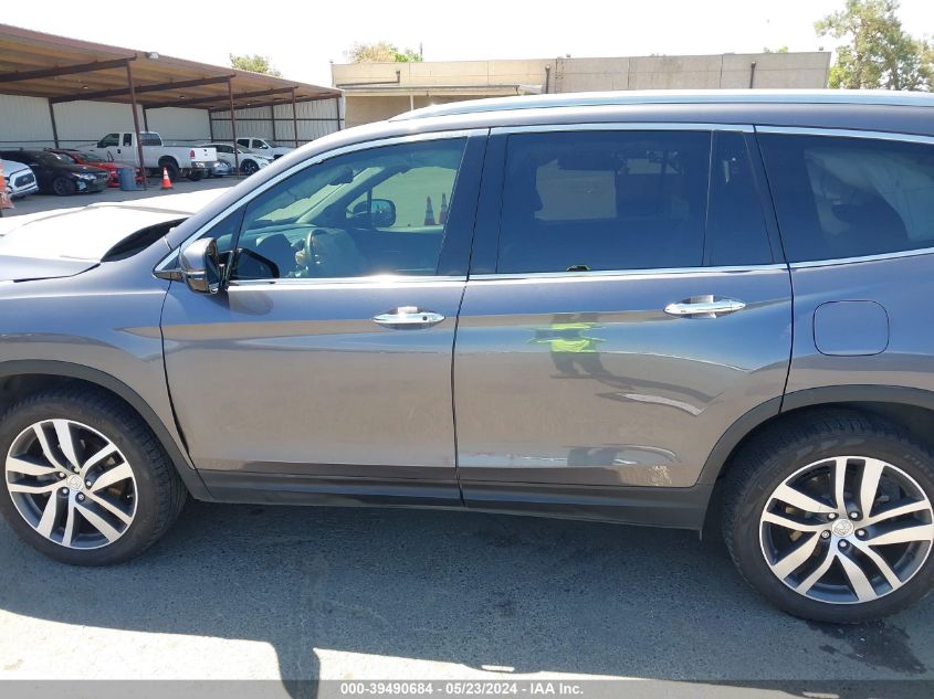 2017 Honda Pilot Elite VIN: 5FNYF6H03HB092873 Lot: 39490684