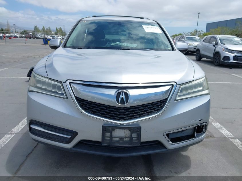 2014 Acura Mdx VIN: 5FRYD4H29EB018802 Lot: 39490753